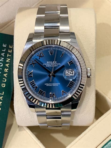 datejust rolex bleu|rolex datejust blue face 41mm.